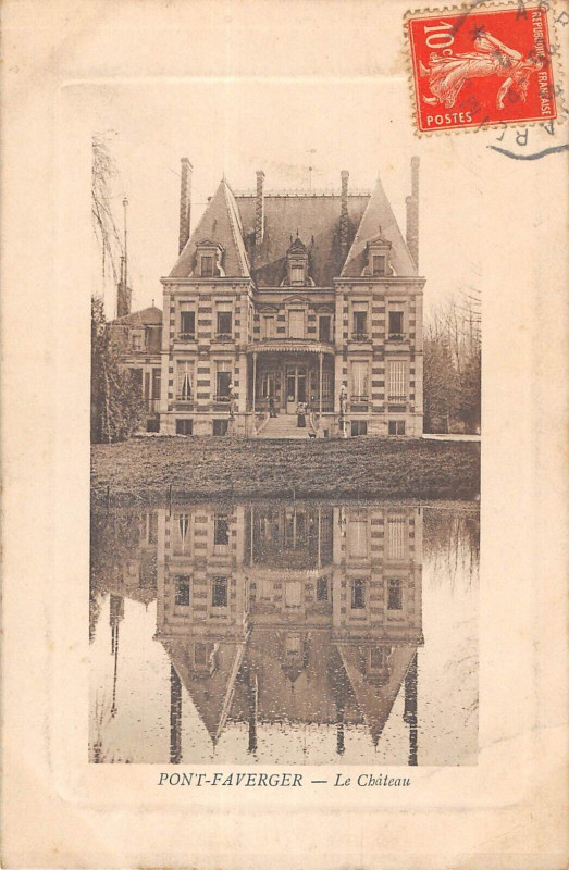 Carte postale ancienne Pont Faverger Le Chateau