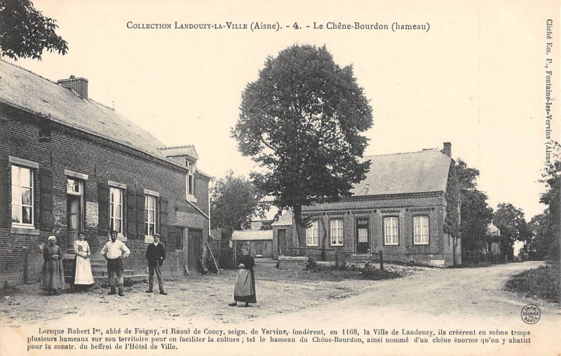 Carte postale ancienne Collection Landouzy La Ville Le Chene Bourbon Hameau à Landouzy-la-Ville