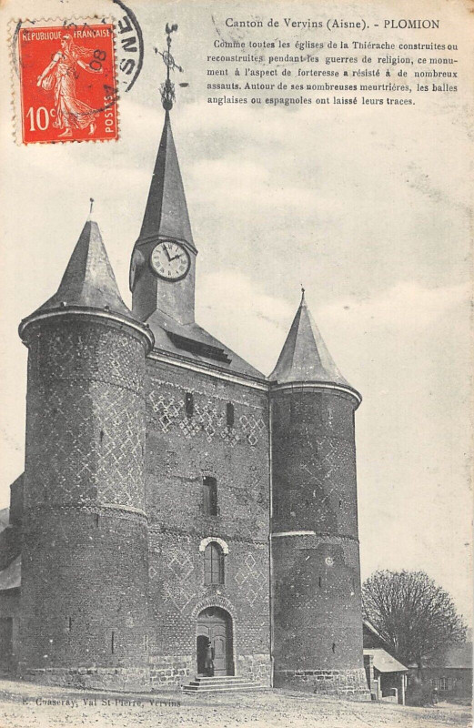 Carte postale ancienne Canton De Vervins Plomion à Plomion