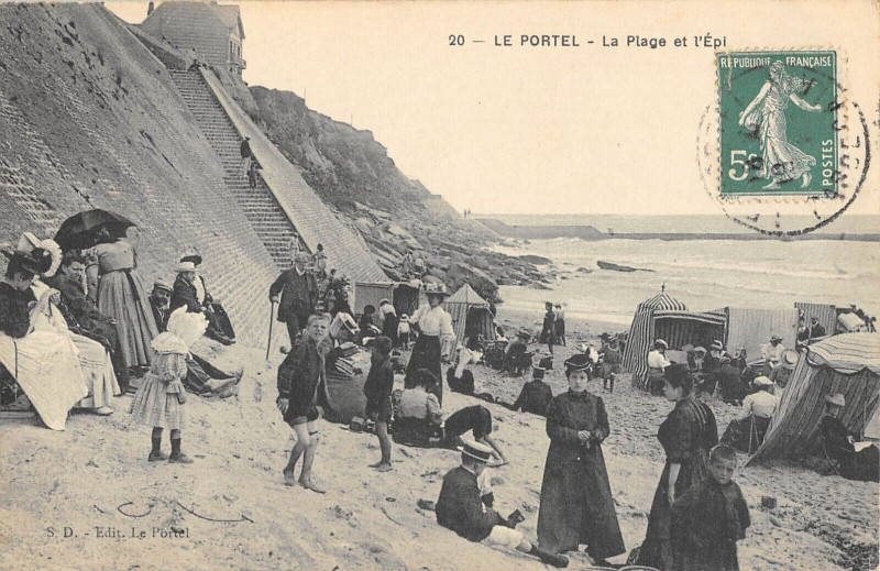 Carte postale ancienne Leportel La Plage Et L'Epi