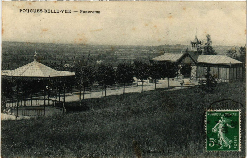 Carte postale ancienne Pougues Belle Vue - Panorama