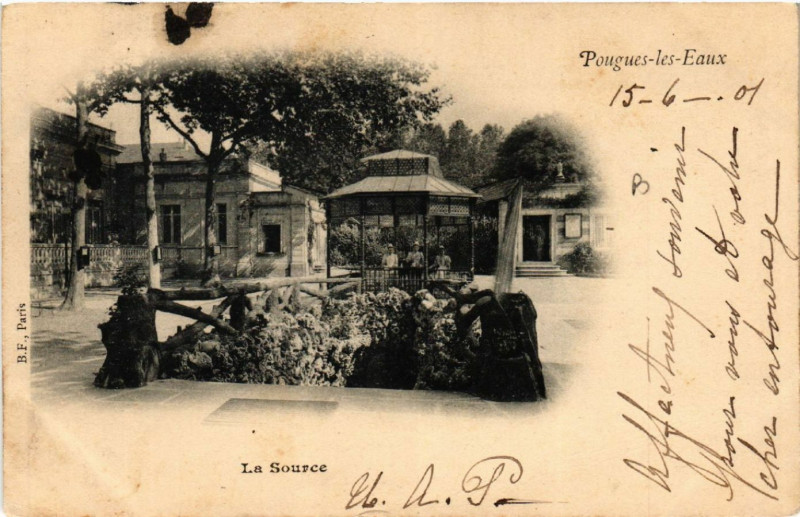 Carte postale ancienne Pougues-les-Eaux - La Source à Pougues-les-Eaux