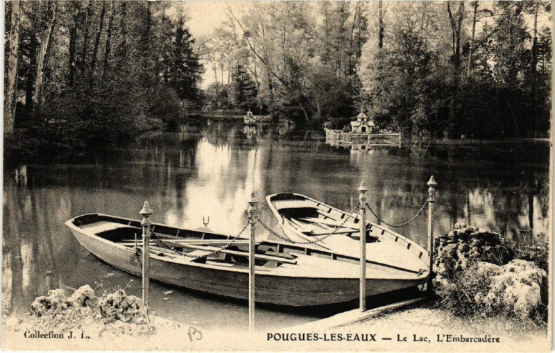Carte postale ancienne Pougues-les-Eaux - Le Lac L'Embarcadere à Pougues-les-Eaux