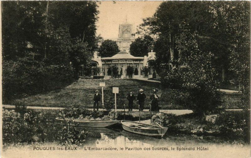 Carte postale ancienne Pougues-les-Eaux - L'Embarcadere le Pavillon des Sources à Pougues-les-Eaux