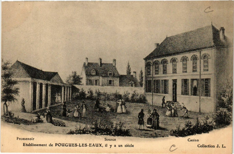 Carte postale ancienne Etabl. de Pougues-les-Eaux il y a un siecle à Pougues-les-Eaux