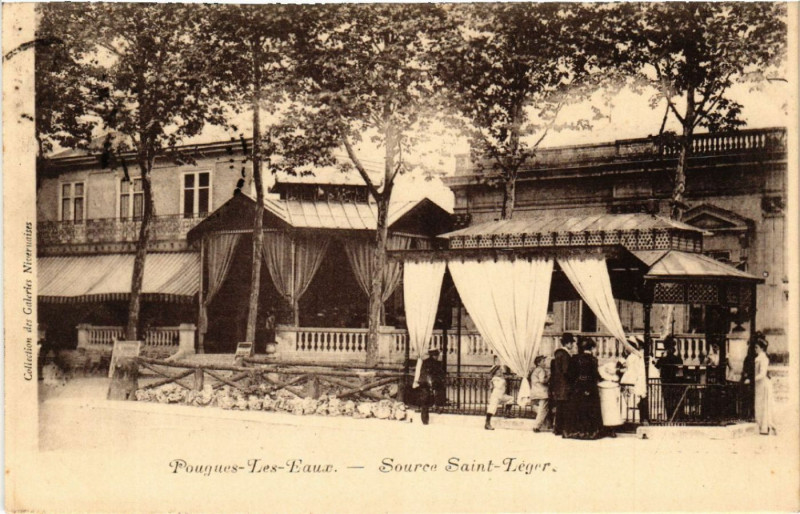 Carte postale ancienne Pougues-les-Eaux - Sources Saint-Leger à Pougues-les-Eaux