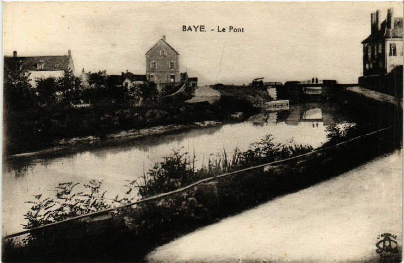 Carte postale ancienne Baye - Le Pont