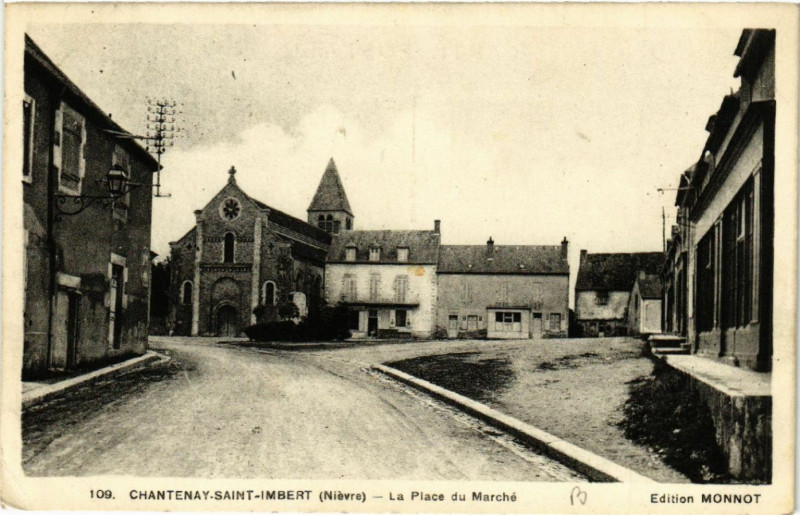Carte postale ancienne Chantenay-Saint-Imbert - La Place du Marché