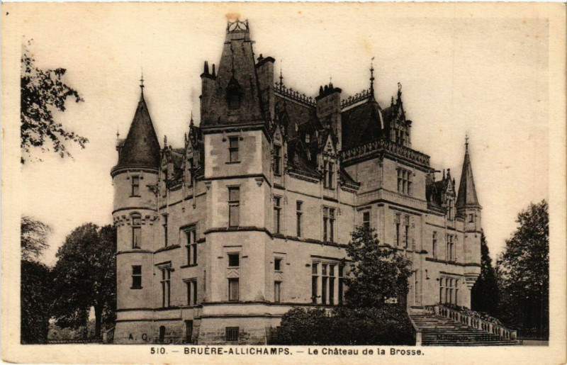 Carte postale ancienne Bruere-Allichamps - Le Chateau de la Brosse