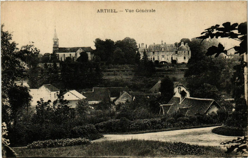 Carte postale ancienne Arthel - Vue générale à Arthel