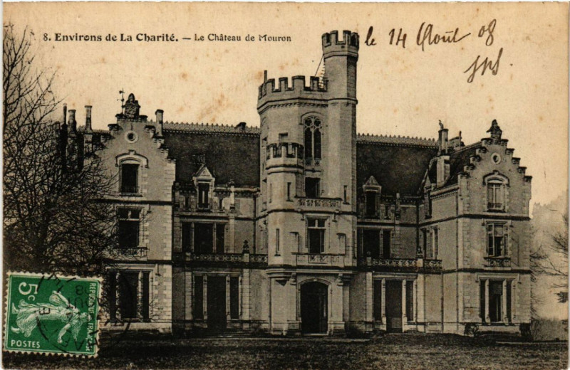 Carte postale ancienne Env. de la Charite - Le Chateau de Mouron