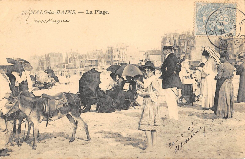 Carte postale ancienne Malo Les Bains La Plage