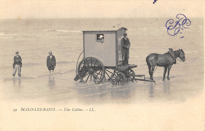 Carte postale ancienne Malo Les Bains Une Cabine