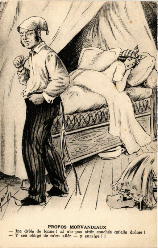 Carte postale ancienne Propos Morvandiaux