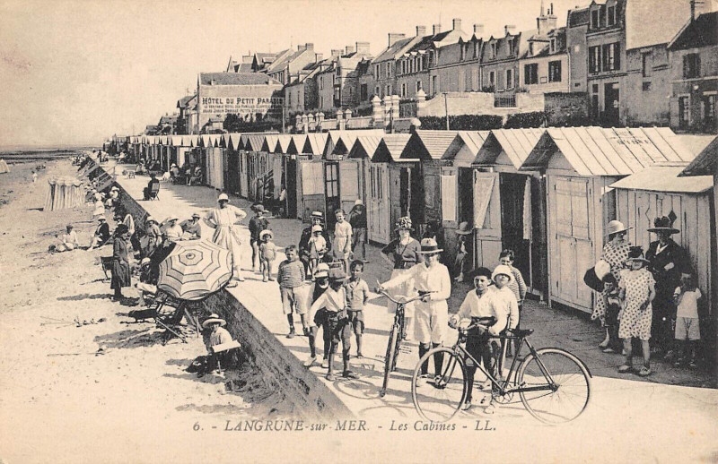 Carte postale ancienne Langrune Les Cabines