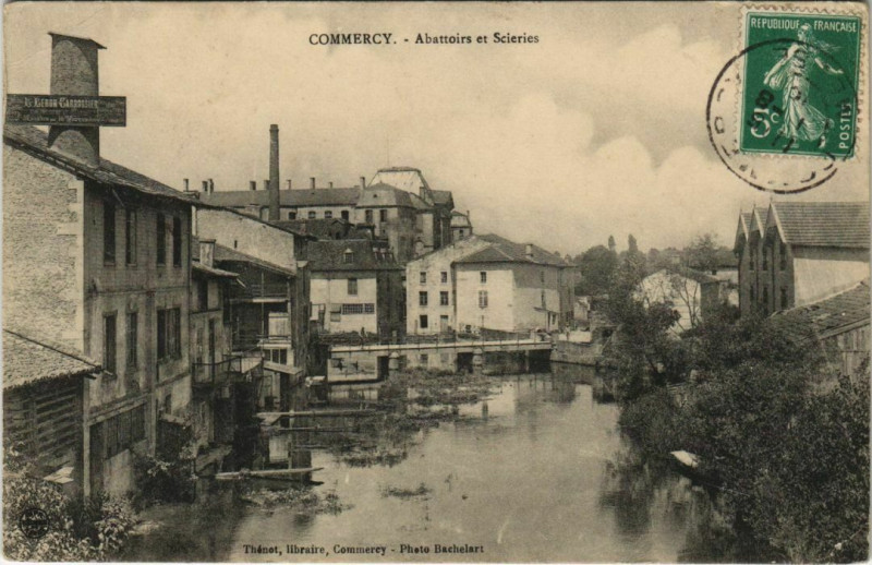 Carte postale ancienne Commercy Abattoirs et Scieries à Commercy