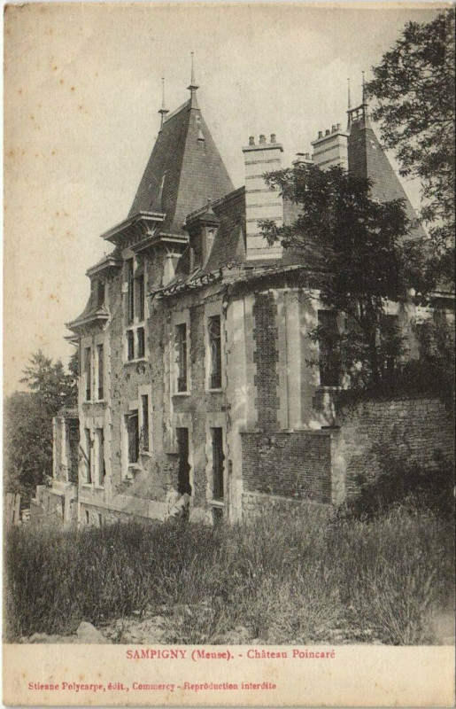 Carte postale ancienne Sampigny Chateau Poincare à Sampigny