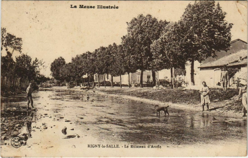 Carte postale ancienne Rign-la-Salle Le Ruisseau d'Aroffe
