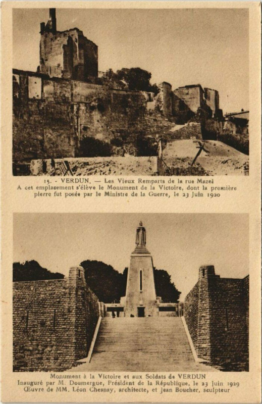 Carte postale ancienne Verdun Les Vieux Remparts de la rue Mezel à Verdun