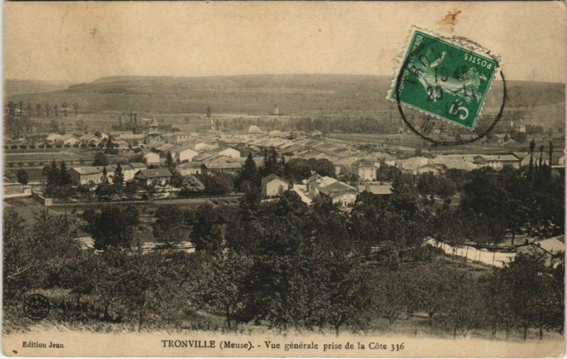 Carte postale ancienne Tronville Vue générale prise de la Cote