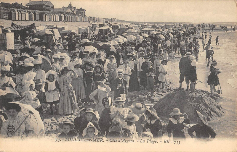Carte postale ancienne Soulac Sur Mer Cote D'Argent La Plage à Soulac-sur-Mer