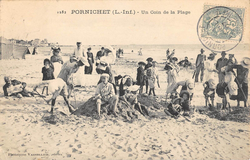 Carte postale ancienne Pornichet Un Coin De Plage à Pornic