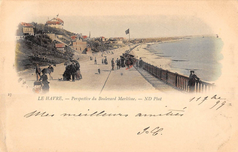 Carte postale ancienne Le Havre Perspective Du Boulevard Maritime au Havre