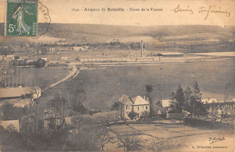 Carte postale ancienne Arques La Bataille Usine De La Viscose à Arques-la-Bataille
