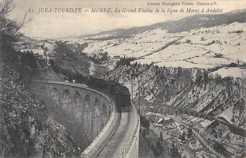 Carte postale ancienne Morez Le Grand Viaduc De La Ligne De Morez A Andelot