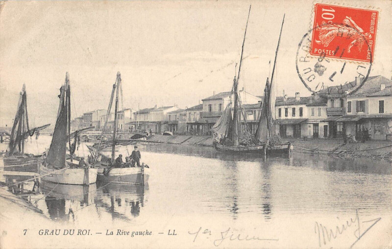 Carte postale ancienne Grau Du Roi La Rive Gauche