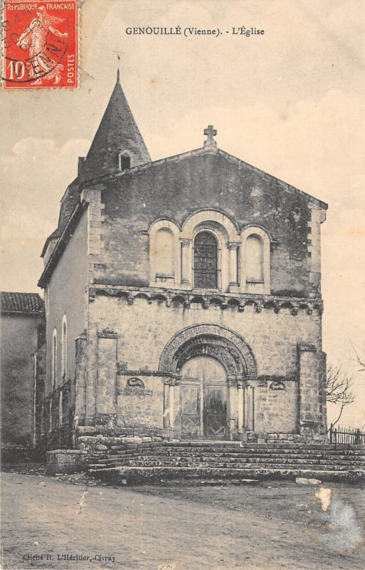 Carte postale ancienne Genouille Eglise