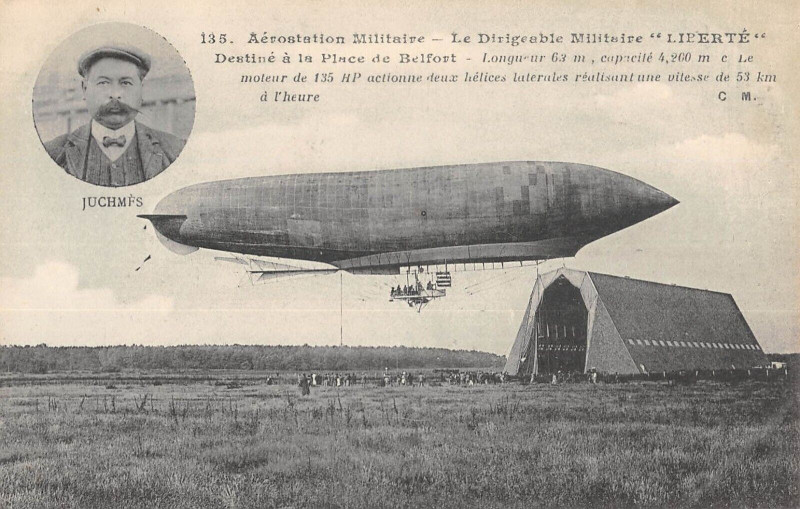 Carte postale ancienne Aviation Aerostation Militaire Dirigeable Liberte