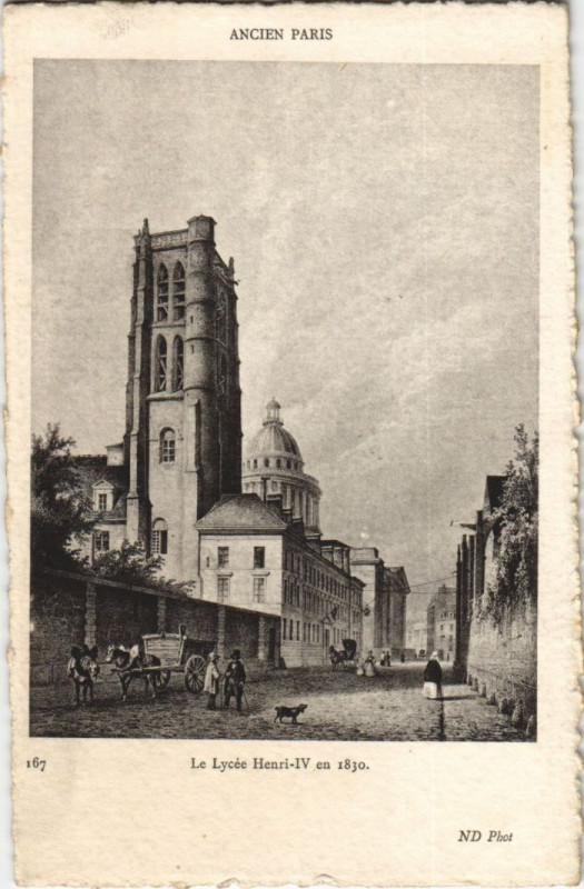 Carte postale ancienne Ancien Paris Lycee Henri Iv