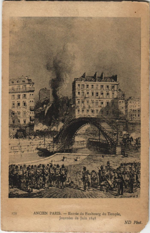 Carte postale ancienne Ancien Paris Faubourg du temple