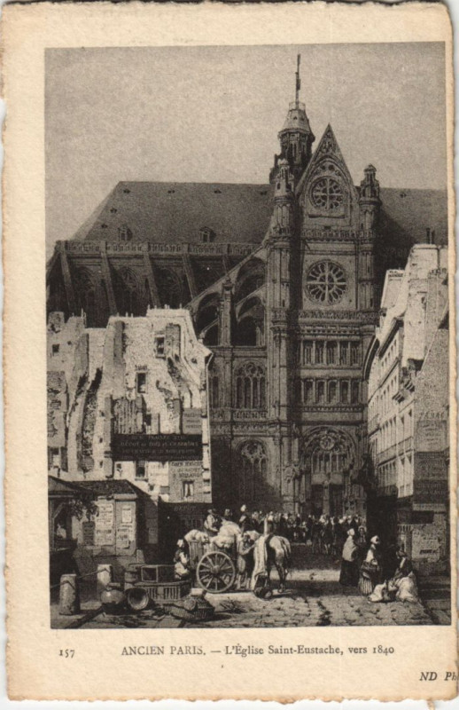 Carte postale ancienne Ancien Paris Eglise Saint-Eustache