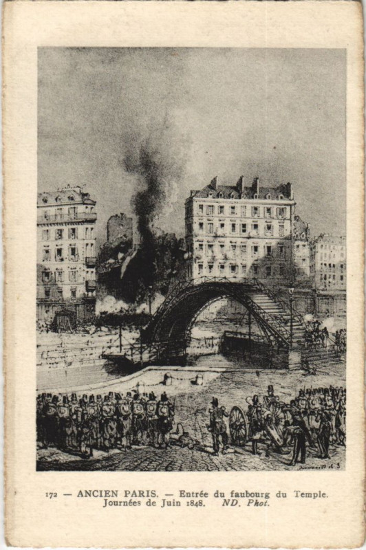 Carte postale ancienne Ancien Paris Faubourg du temple