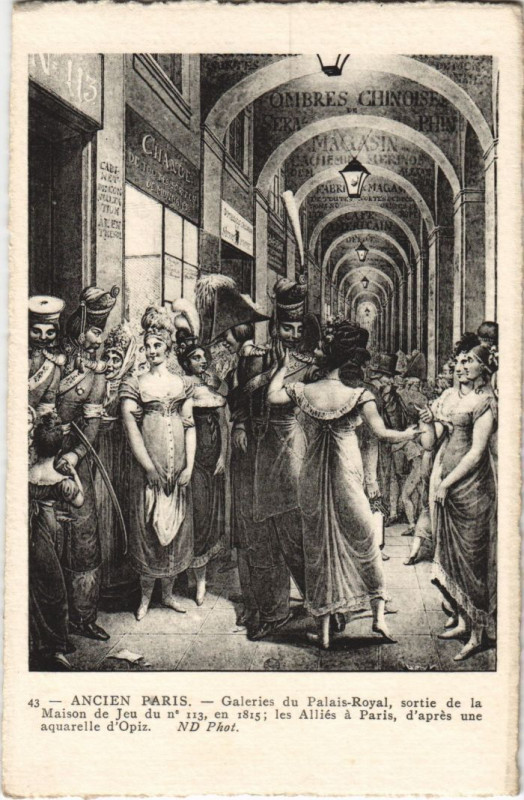 Carte postale ancienne Ancien Paris Galeries du palais Royal