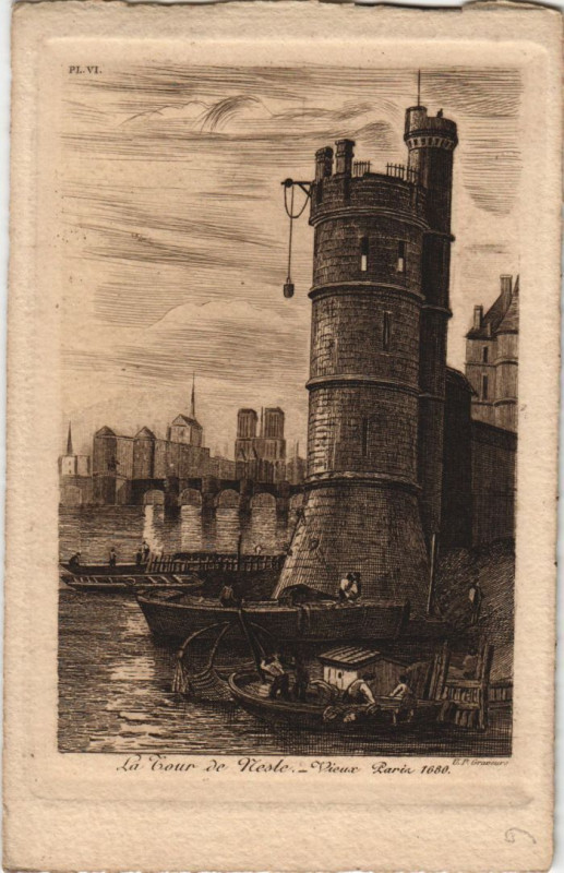Carte postale ancienne Ancien Paris Tour de Nesle