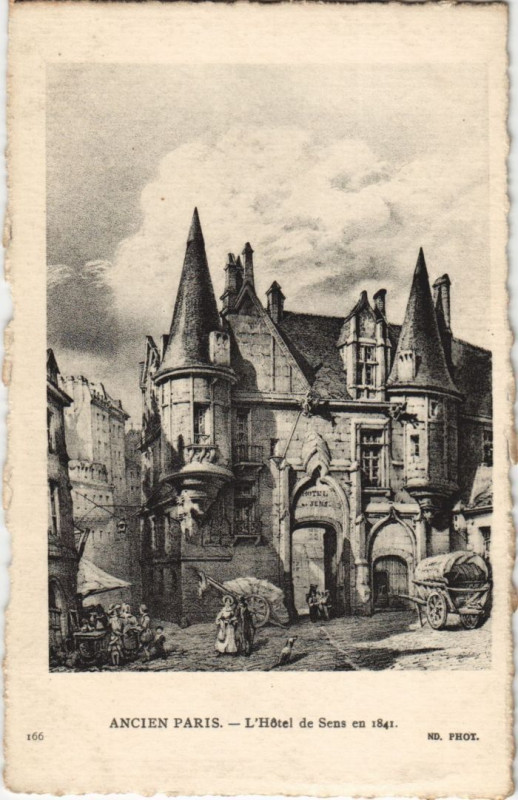 Carte postale ancienne Ancien Paris hotel de Sens