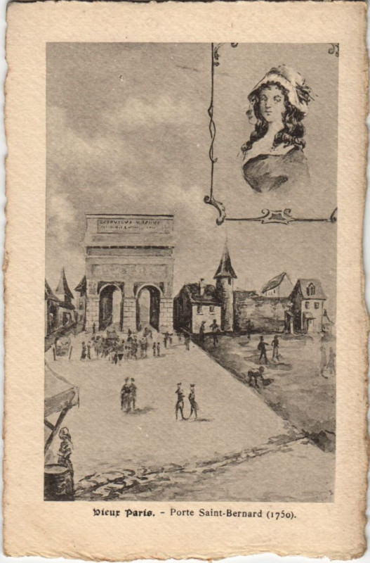 Carte postale ancienne Ancien Paris Porte Saint-bernard