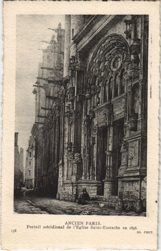 Carte postale ancienne Ancien Paris Eglise Saint-Eustache