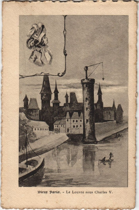 Carte postale ancienne Ancien Paris Le Louvre