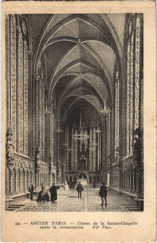 Carte postale ancienne Ancien Paris Choeur de la Sainte-Chapelle