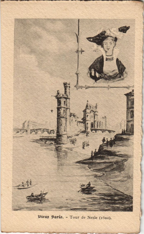 Carte postale ancienne Ancien Paris Tour de Nesle
