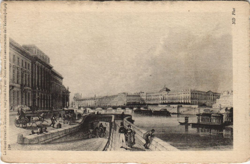 Carte postale ancienne Ancien Paris La Seine