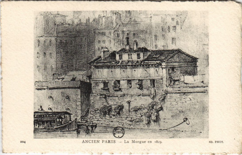 Carte postale ancienne Ancien Paris La Morgue