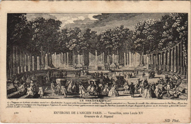 Carte postale ancienne Ancien Paris Versailles Theatre d'eau