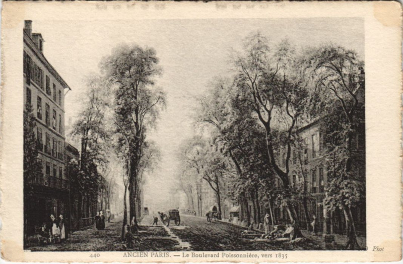 Carte postale ancienne Ancien Paris Boulevard Poissonniere