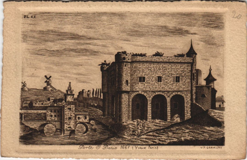 Carte postale ancienne Ancien Paris Porte Saint-Denis