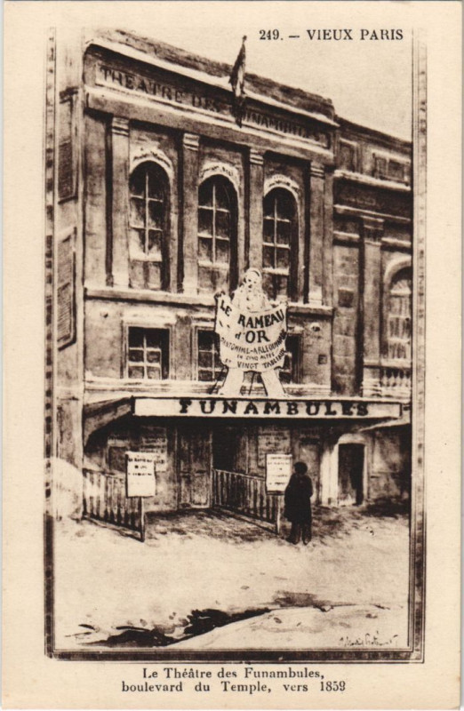 Carte postale ancienne Ancien Paris Theatre des Funambules